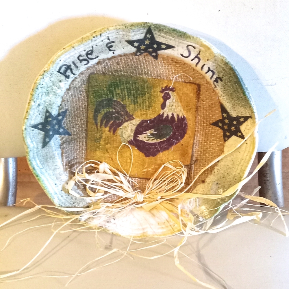Mikasa Hand Painted Rooster Plate Farmhouse Country